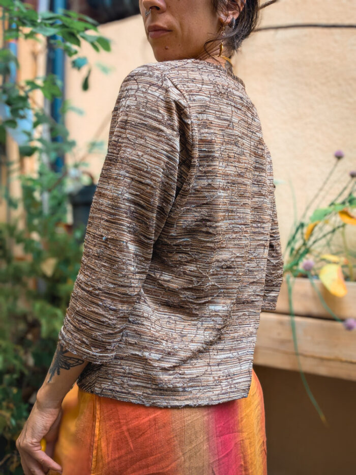 Retro Brown Sparkly Top - Image 4