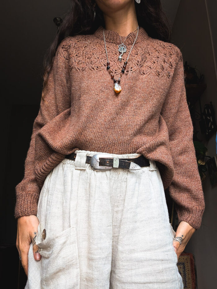 Handknitted Brown Jumper