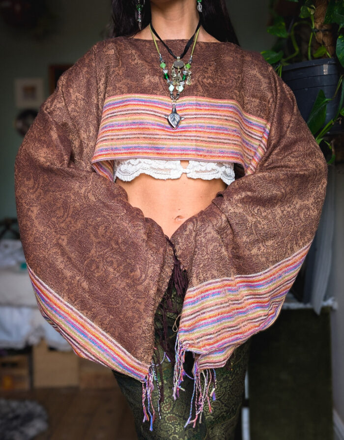 Upcycled Brown Fairy Top - Image 2
