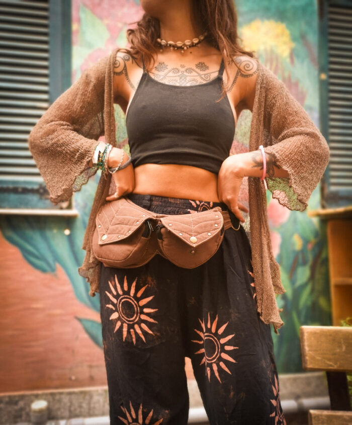 Tie-Up Shrug in Brown - Image 3