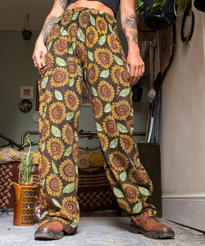 Brown Sunflower Trousers