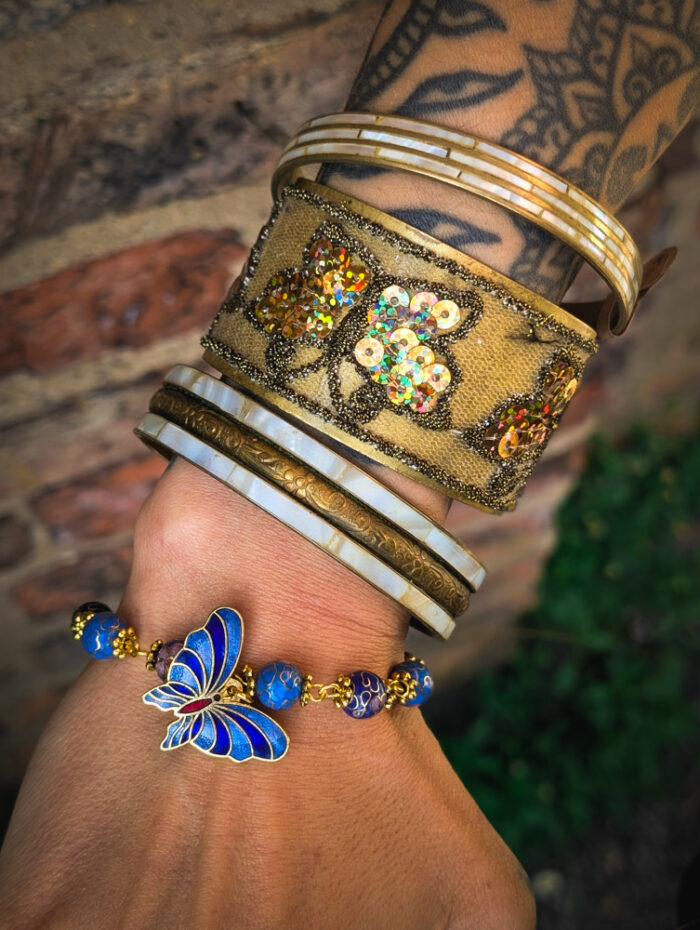 Cloisonne Butterfly Bracelet - Image 6