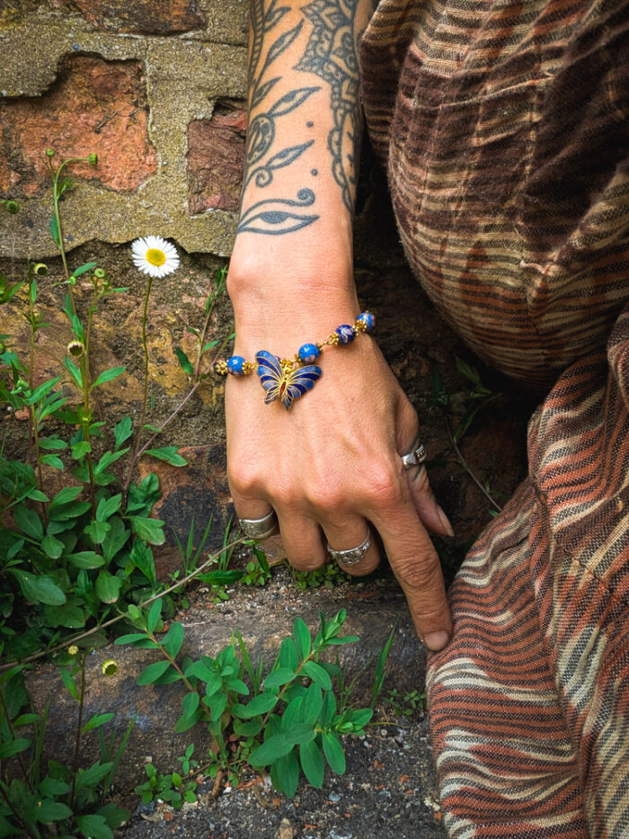Cloisonne Butterfly Bracelet - Image 4