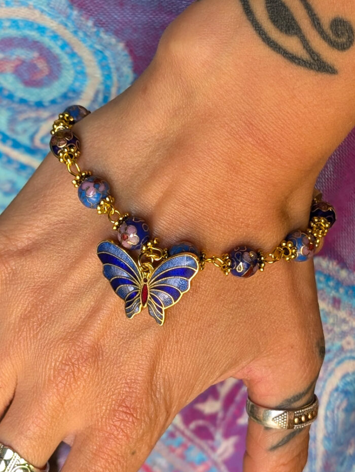 Cloisonne Butterfly Bracelet - Image 5