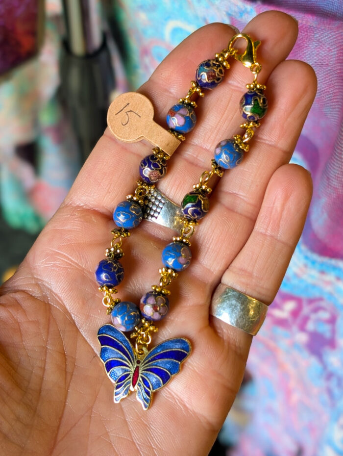 Cloisonne Butterfly Bracelet