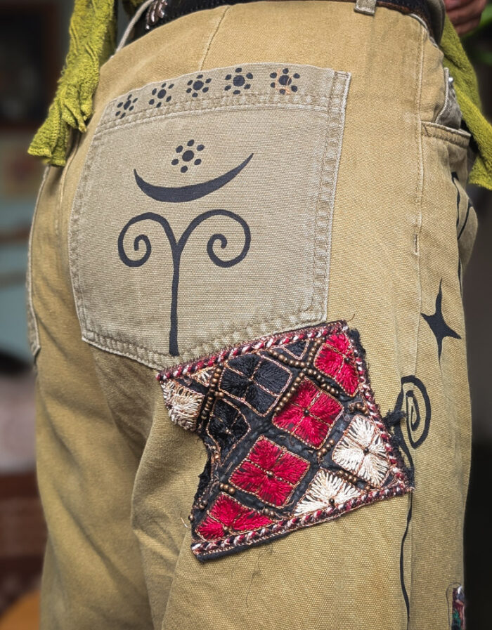 Reworked Cargo Patchwork Jeans - Image 4