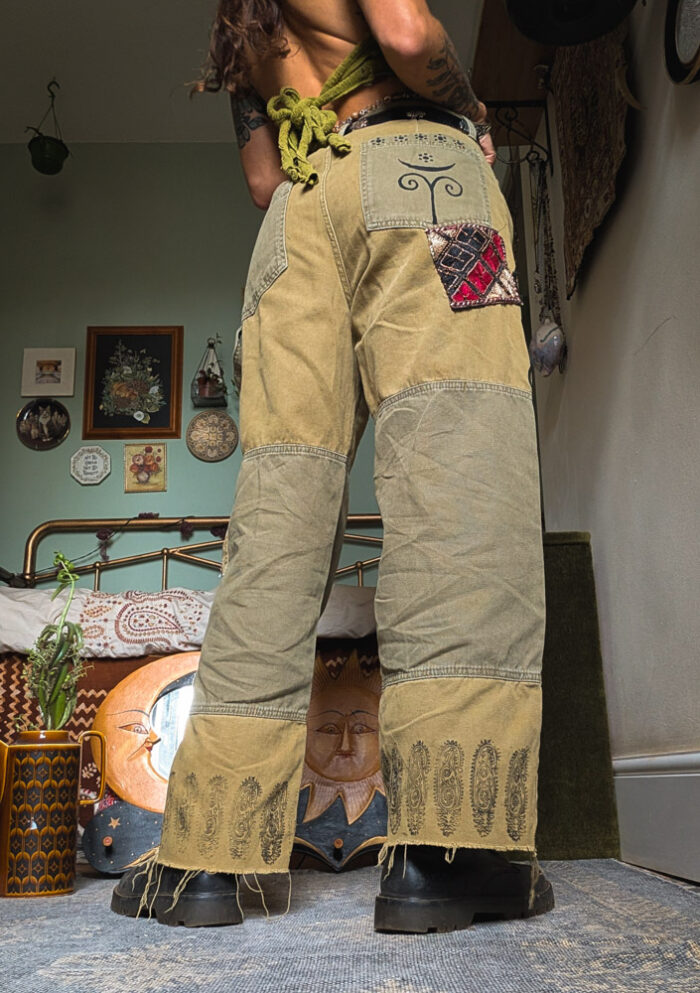 Reworked Cargo Patchwork Jeans - Image 6