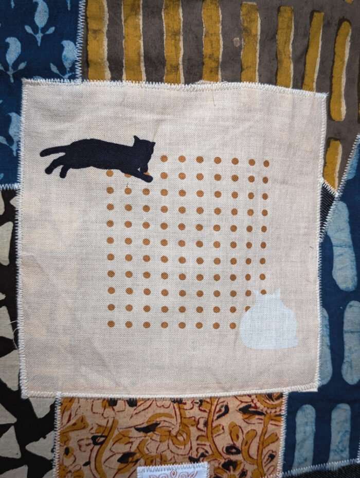 Upcycled Cat Messenger Bag - Image 2
