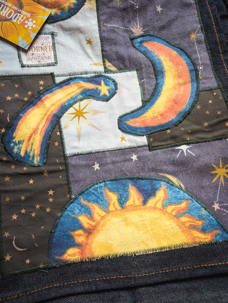 Upcycled Celestial Messenger Bag - Image 4
