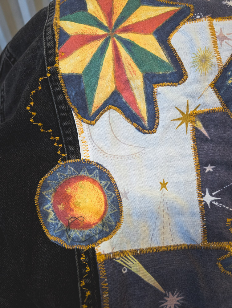 Reworked Celestial Denim Jacket - Image 2