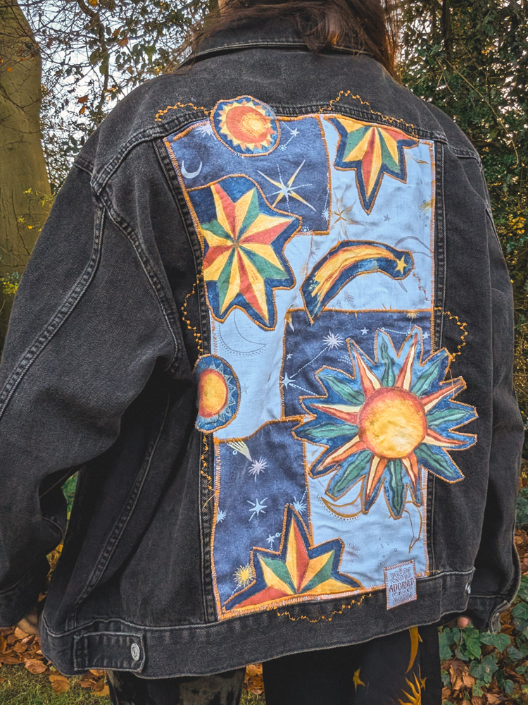 Reworked Celestial Denim Jacket