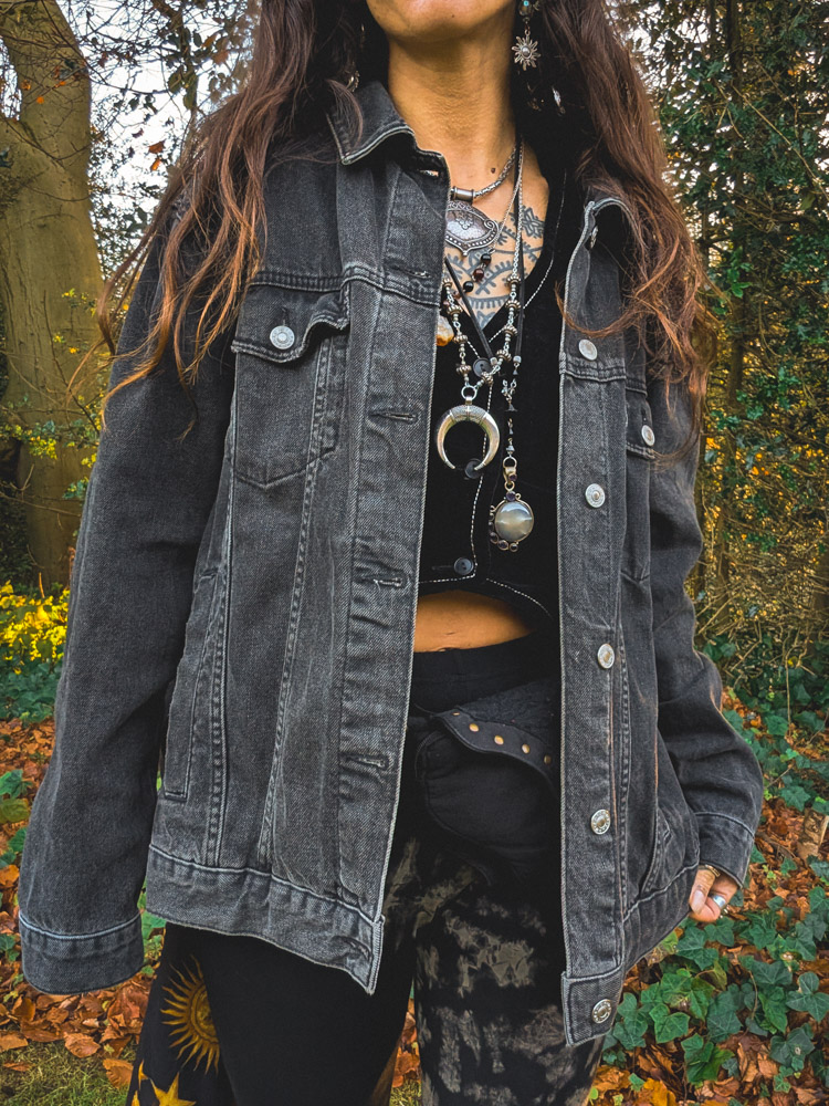 Reworked Celestial Denim Jacket - Image 5