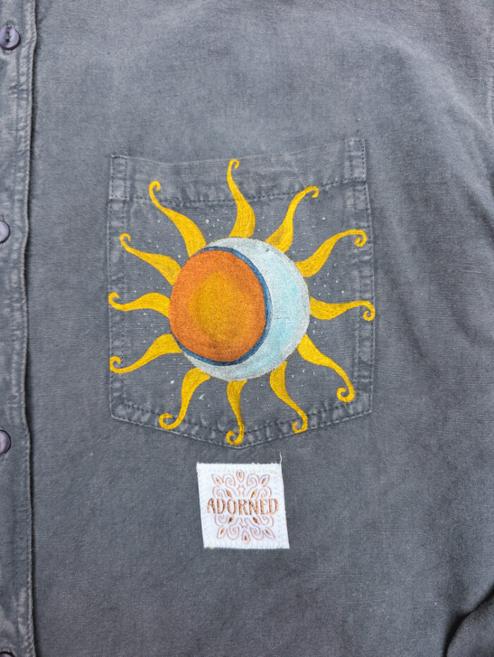 Reworked Celestial Cropped Shirt - Image 5