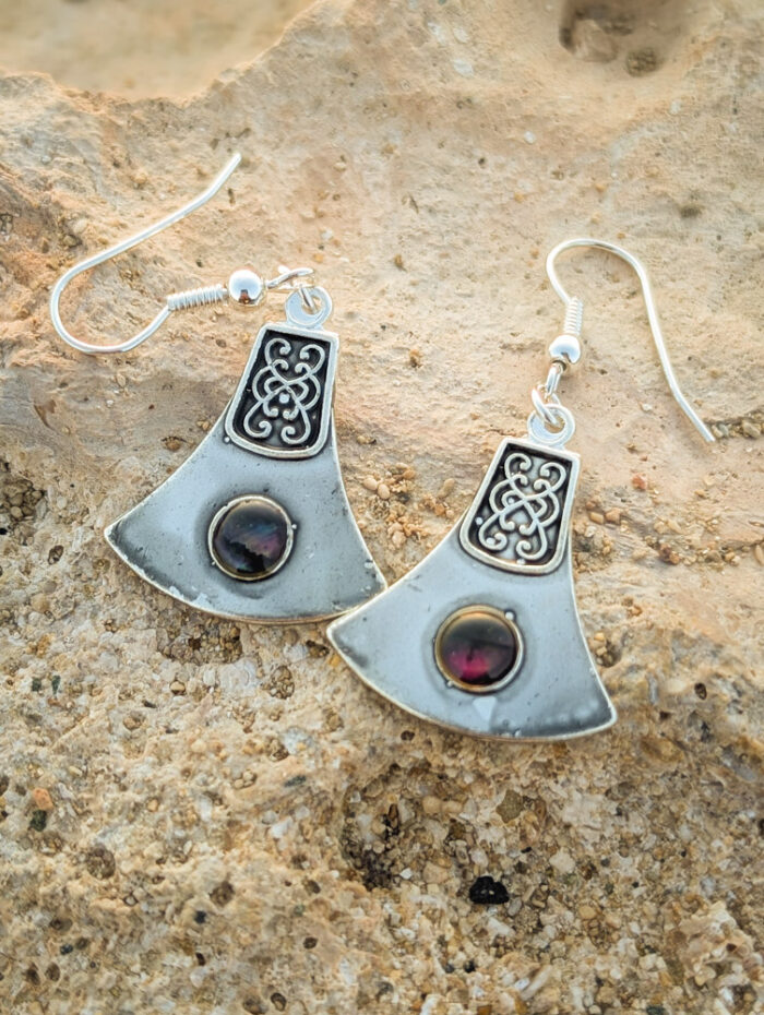 Vintage Celtic Abalone Earrings