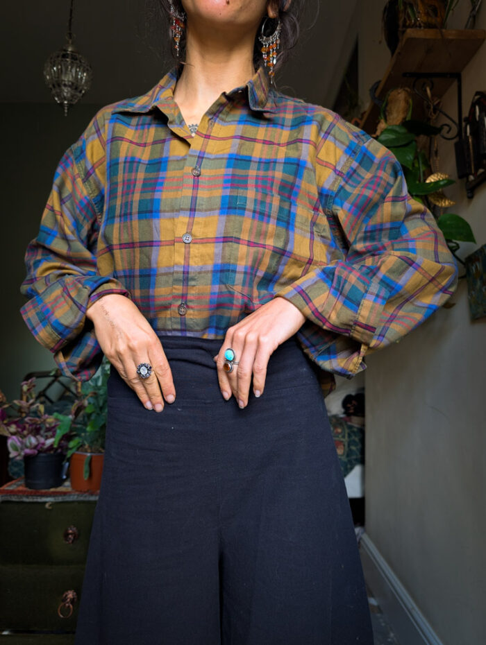 Vintage Unisex Checkered Shirt - Image 3