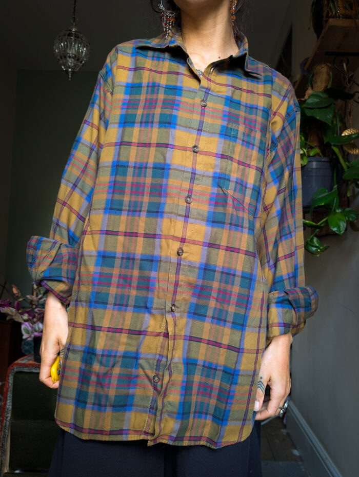 Vintage Unisex Checkered Shirt - Image 4