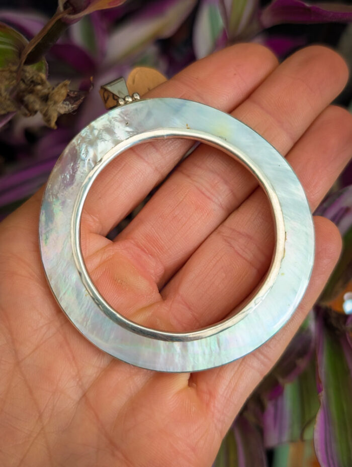 925 Silver Shell Circle Pendant - Image 5