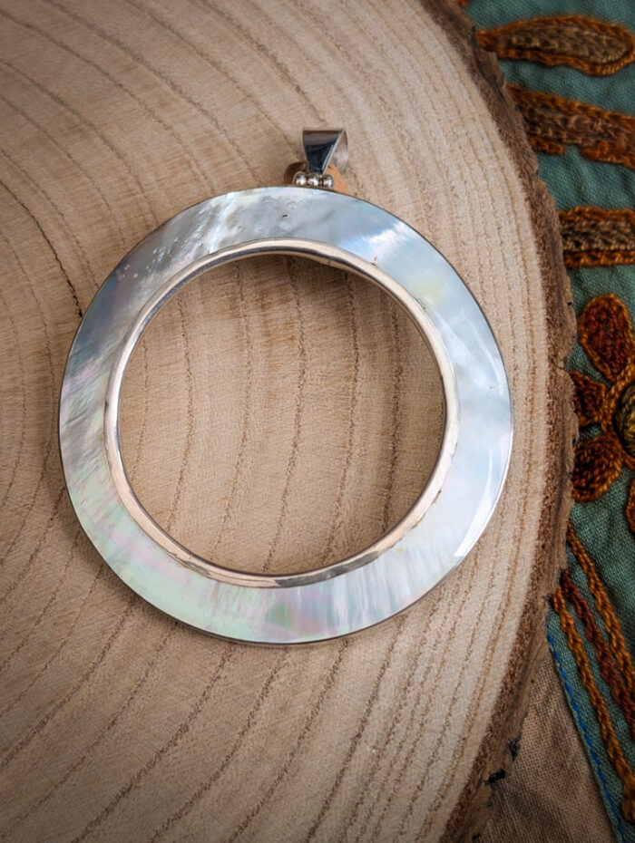 925 Silver Shell Circle Pendant