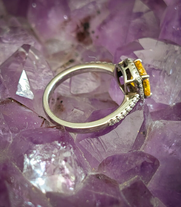 925 Silver & Citrine Ring - Image 5