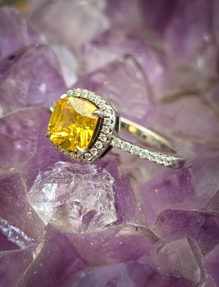 925 Silver & Citrine Ring - Image 3
