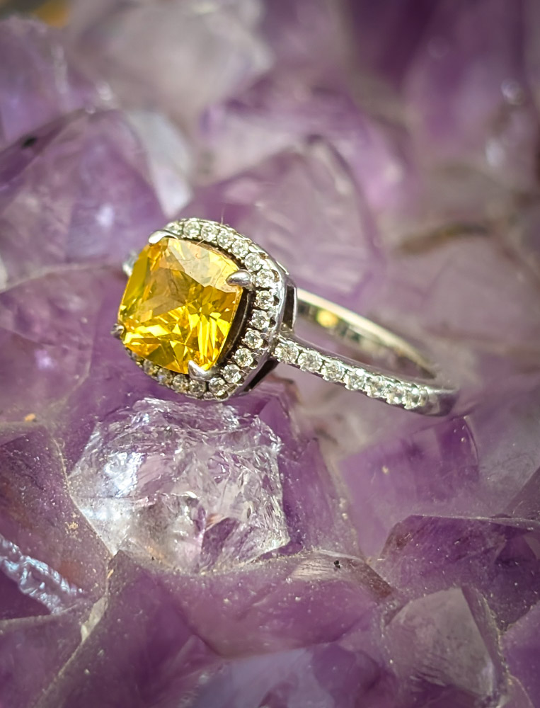 925 Silver & Citrine Ring - Image 3
