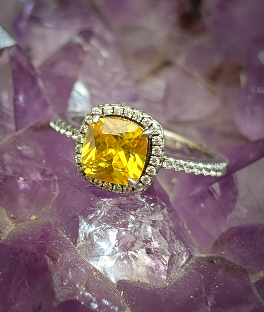 925 Silver & Citrine Ring