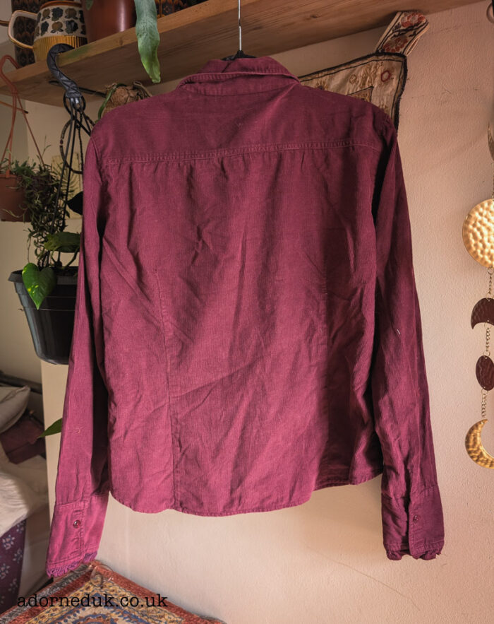 Reworked Mushroom Embroidered Cord Shirt - Image 3