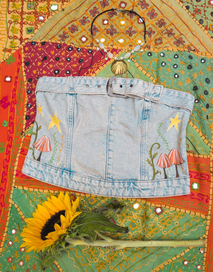 Reworked Forest Fairy Corset Top