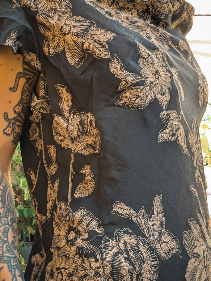 Vintage Silk Cowl Neck Top - Image 2
