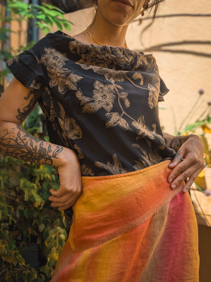 Vintage Silk Cowl Neck Top - Image 3