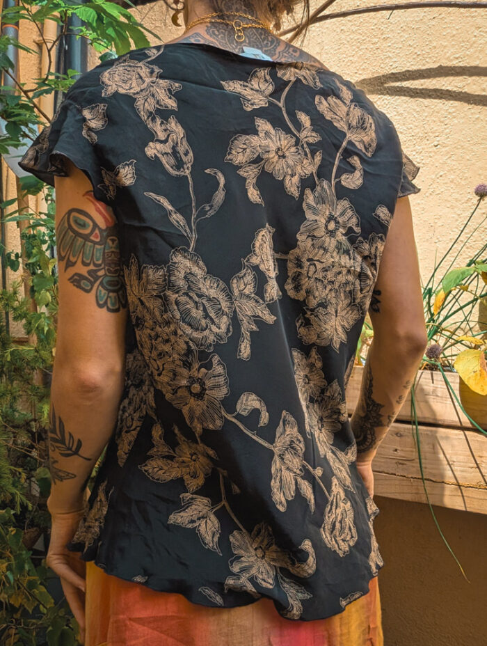Vintage Silk Cowl Neck Top - Image 5