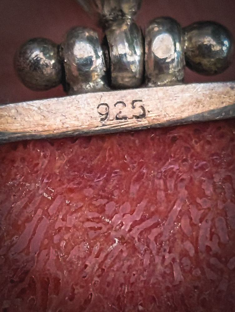 925 Silver Coral Pendant - Image 3