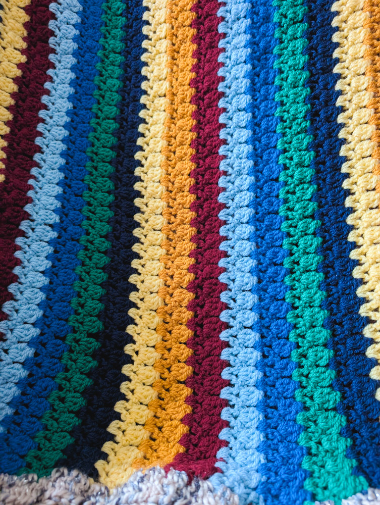 Mini Rainbow Crochet Blanket - Image 4