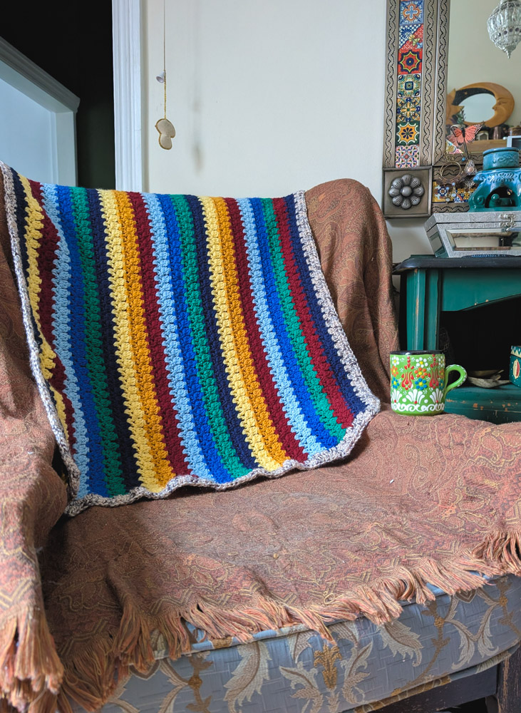 Mini Rainbow Crochet Blanket