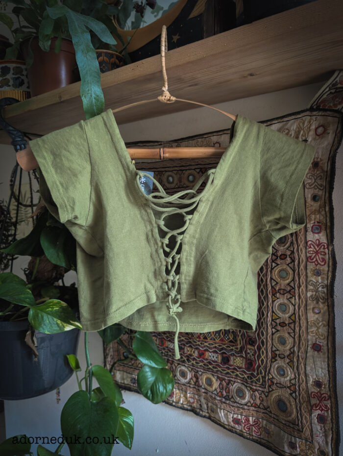 Reworked Fern Print Crop Top - Image 6