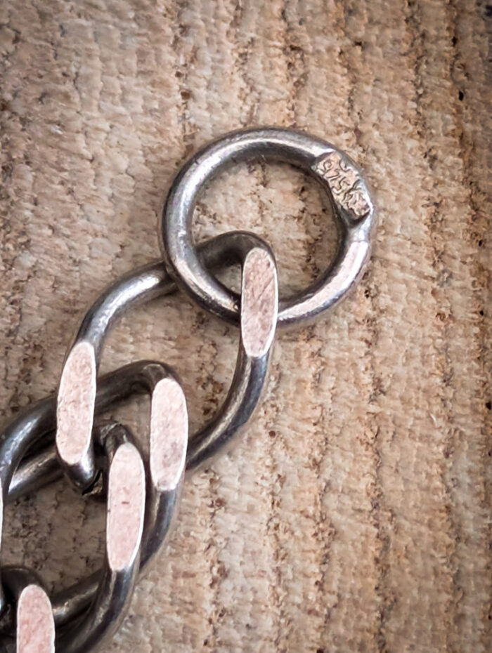 Vintage 925 Silver Curb Chain Bracelet - Image 3