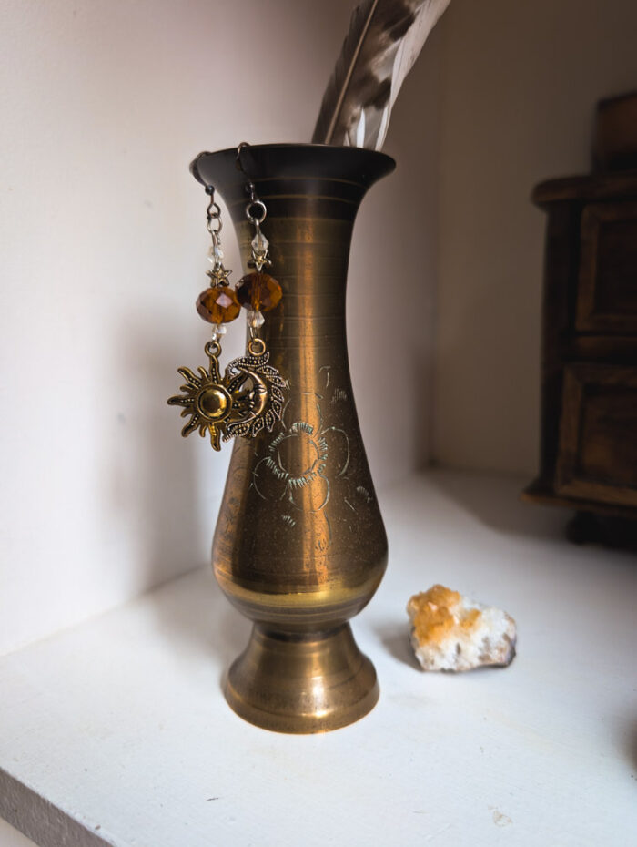 Vintage Curved Brass Vase