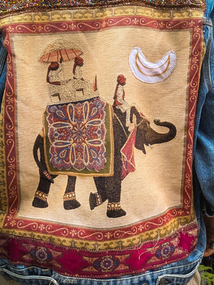 Reworked Elephant Denim Jacket - Image 5