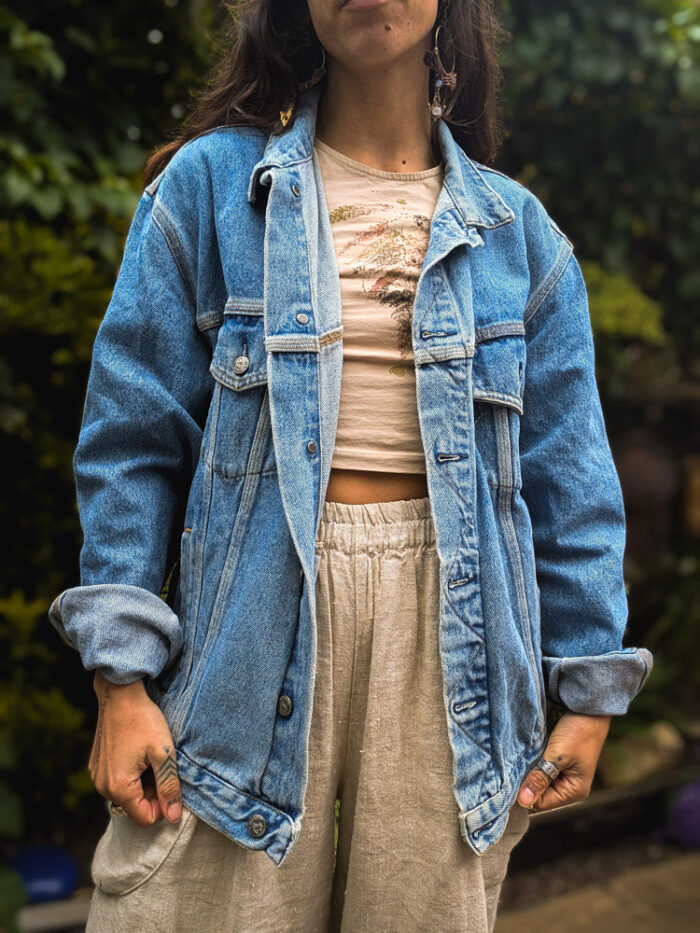 Reworked Elephant Denim Jacket - Image 3