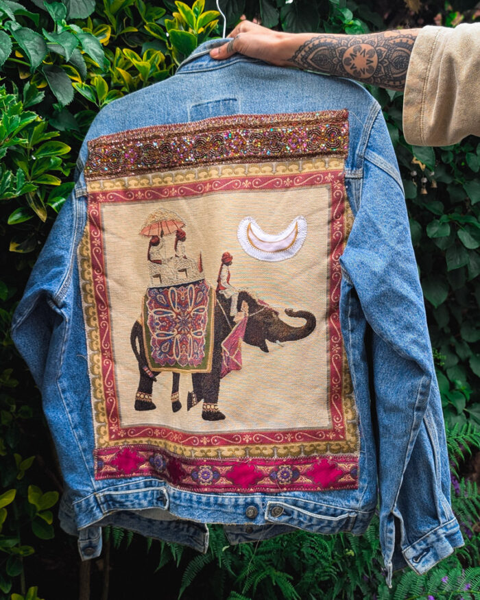 Reworked Elephant Denim Jacket