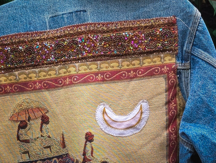 Reworked Elephant Denim Jacket - Image 7