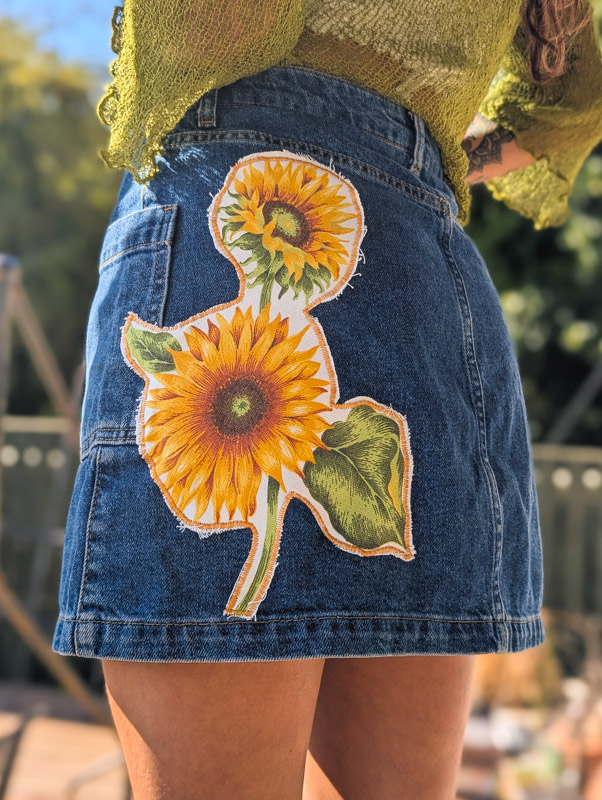 Reworked Sunflower Skirt