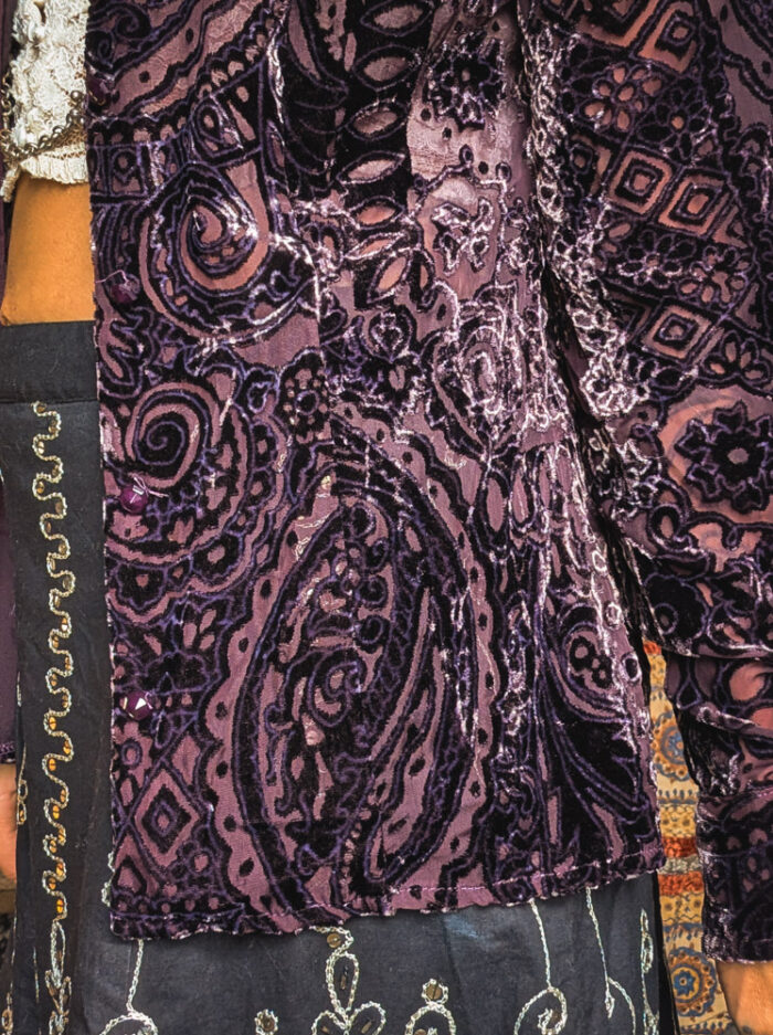 Purple Velvet Devoré Shirt - Image 6