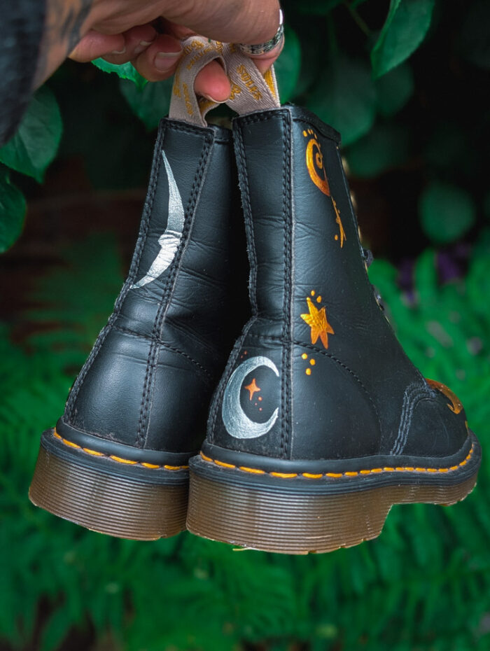 Handpainted Celestial Dr Martens - Image 6
