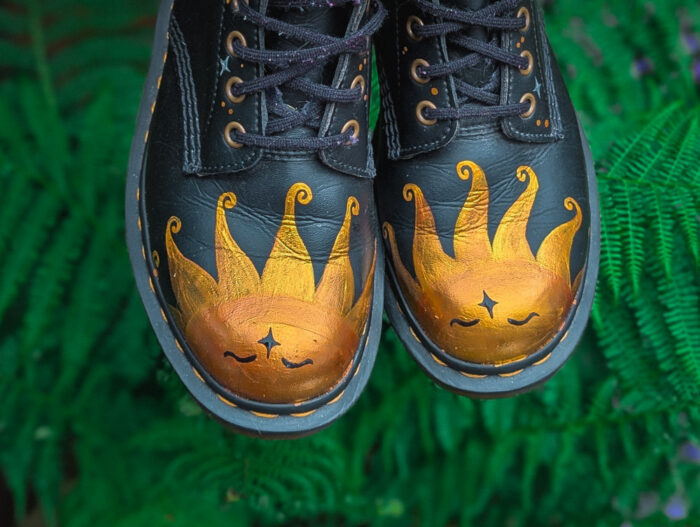 Handpainted Celestial Dr Martens - Image 3