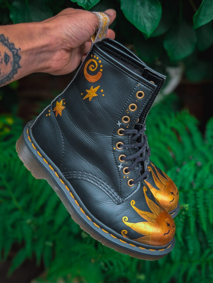 Handpainted Celestial Dr Martens - Image 2
