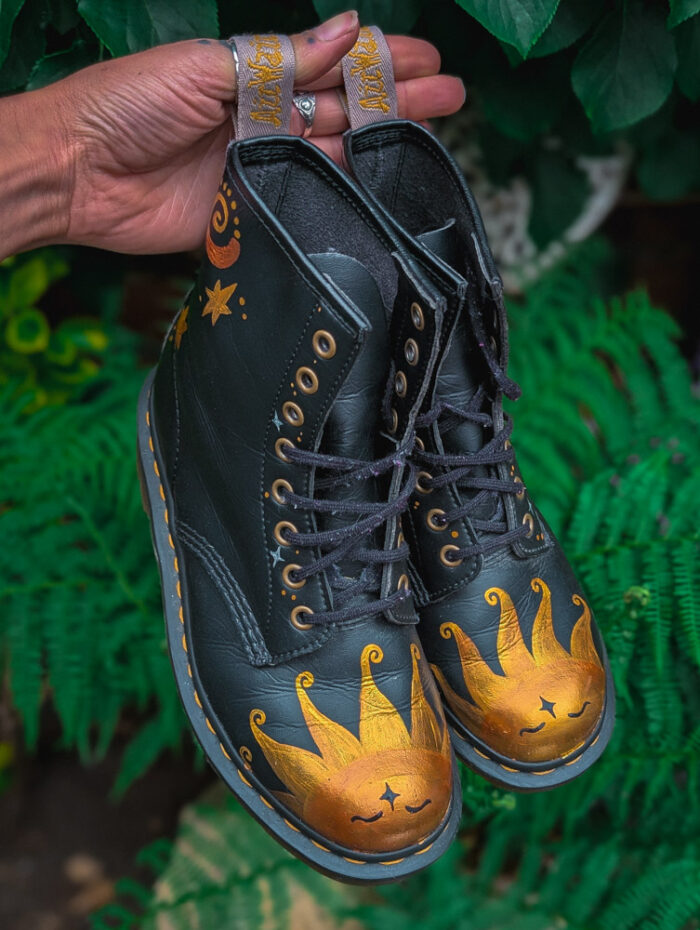 Handpainted Celestial Dr Martens
