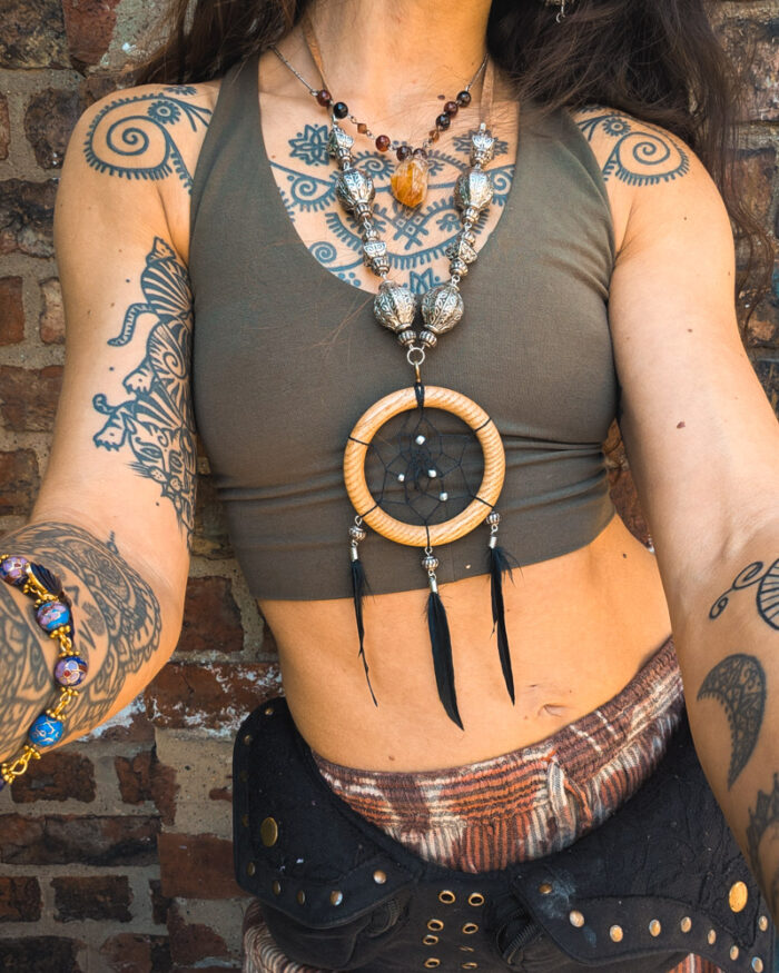 Upcycled Dreamcatcher Necklace