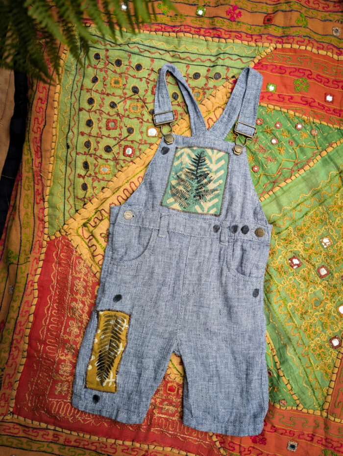 Children's Reworked Fern Dungarees - Image 4