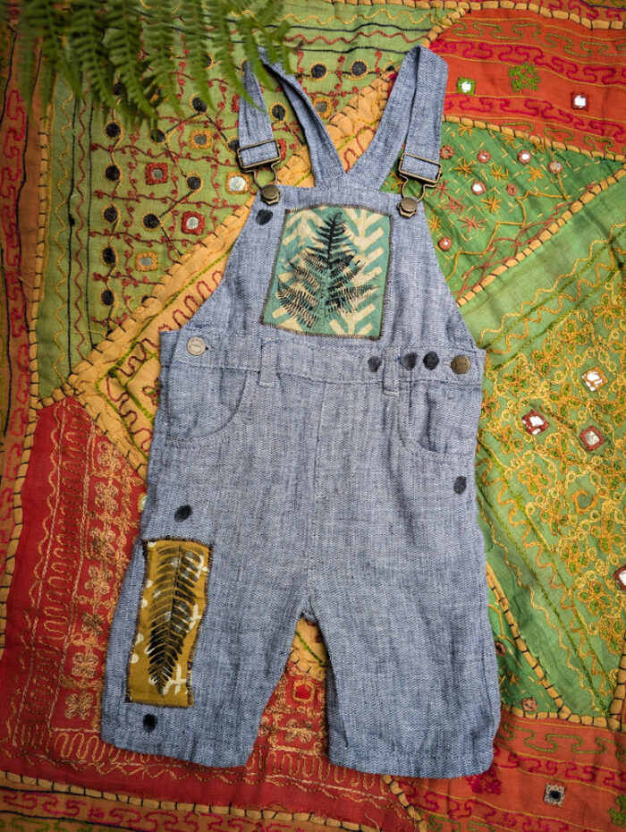 Children's Reworked Fern Dungarees
